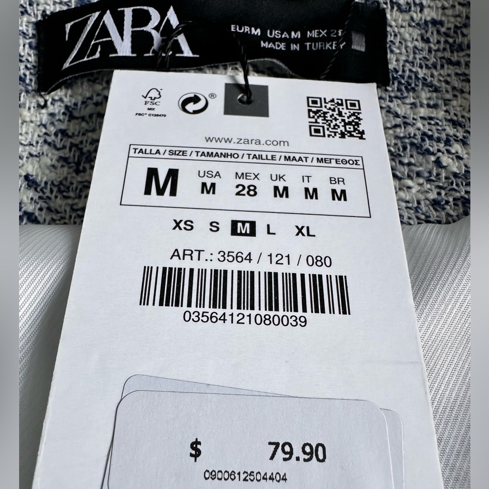 ZARA tweed crop blazer NWT - Picture 3 of 5